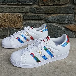 adidas superstar floral stripes